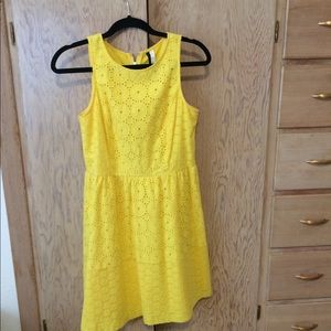 Yellow lace dress
